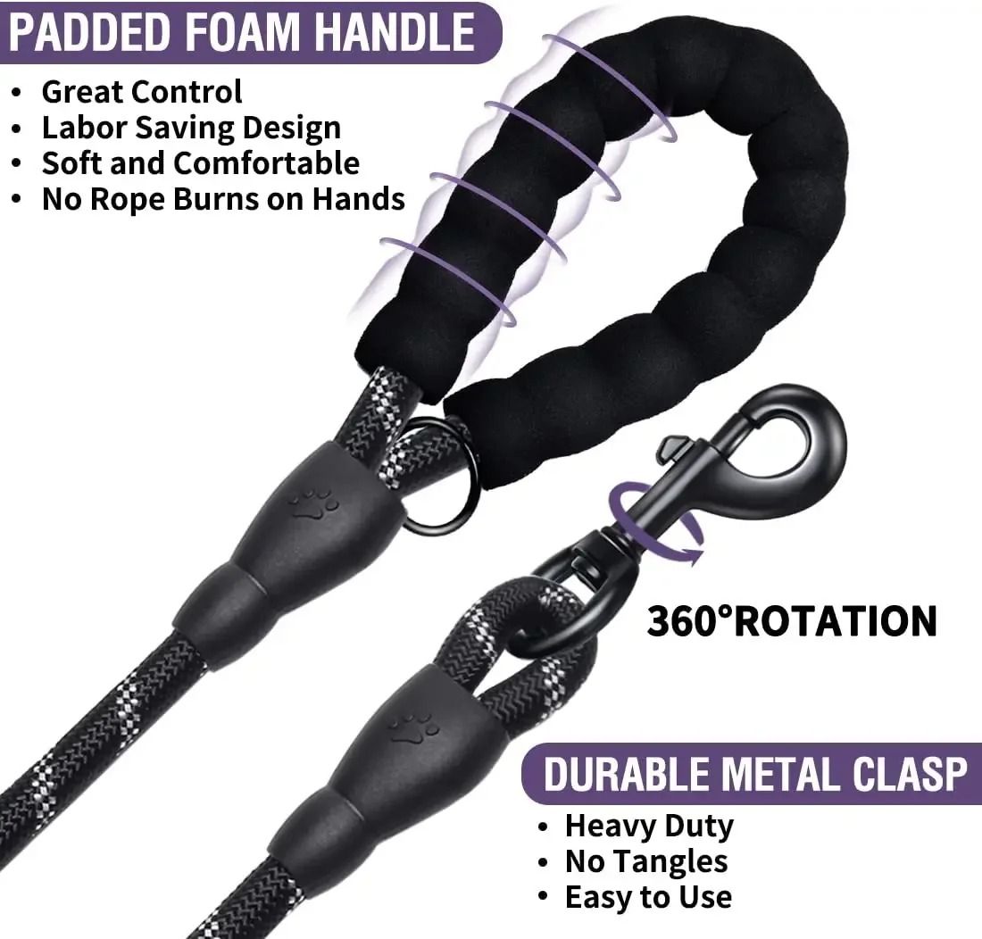 Strong Reflective Dog Leash For Small Medium And Large Dogs 3