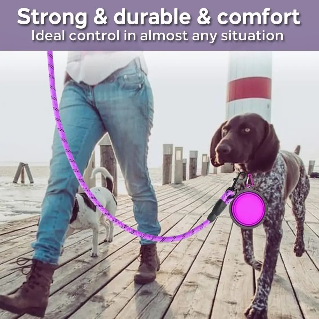 Strong Reflective Dog Leash For Small Medium And Large Dogs 4