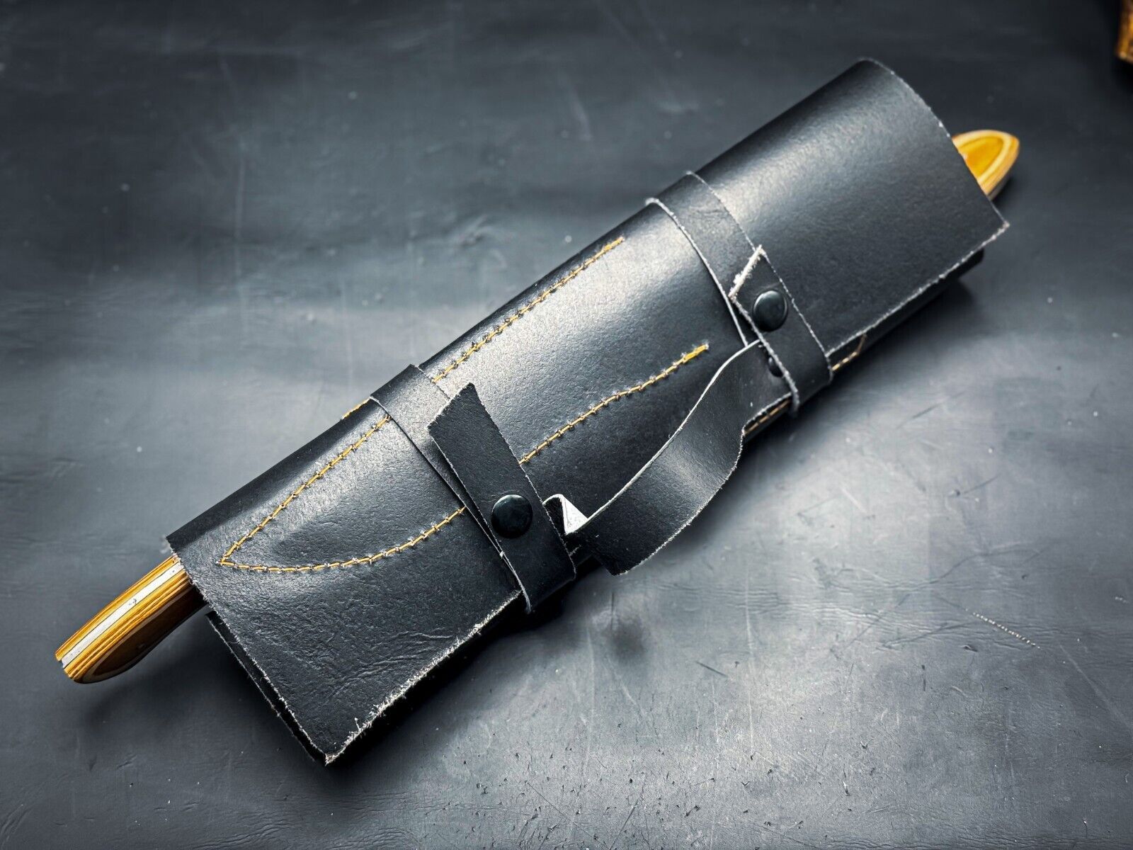 Custom Handmade Damascus Chef  Hunting Knife  D2 Steel Blade With Custom Handle  Sheath 4