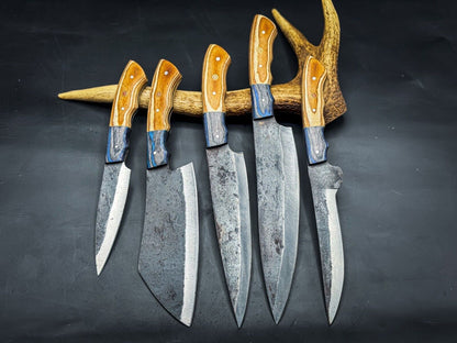 Custom Handmade Damascus Chef  Hunting Knife  D2 Steel Blade With Custom Handle  Sheath 1