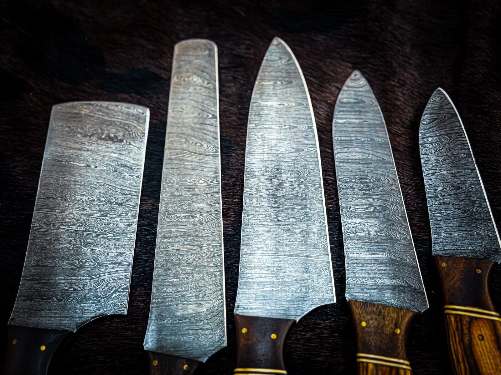 Custom Handmade Damascus Chef  Hunting Knife  D2 Steel Blade With Custom Handle 2