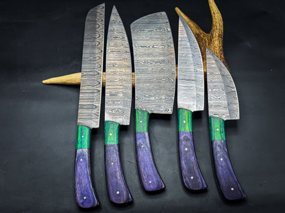 Custom Handmade Damascus Chef  Hunting Knife  D2 Steel Blade 3