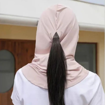 Pull Rope AntiUV Sunscreen Hat With Mask Shawl For Outdoor Sports 4