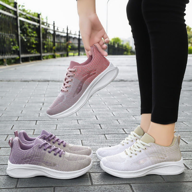 Fashion Mesh Laceup High Appearance Level Thick Sole Increase All Comfortable Nonslip Breathable Sp 1