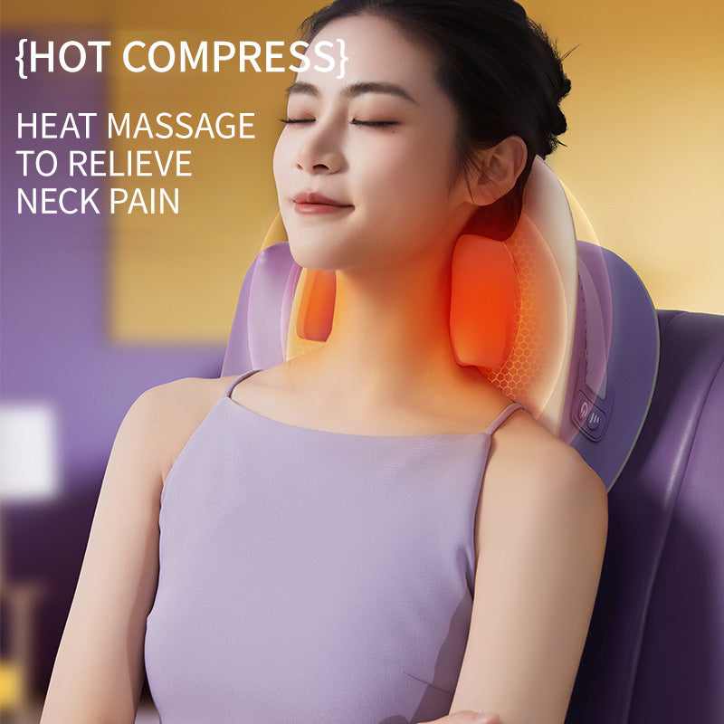 Trapezius Muscle Kneading Massage Pillow, Neck and Shoulder Massager, Cervical Support