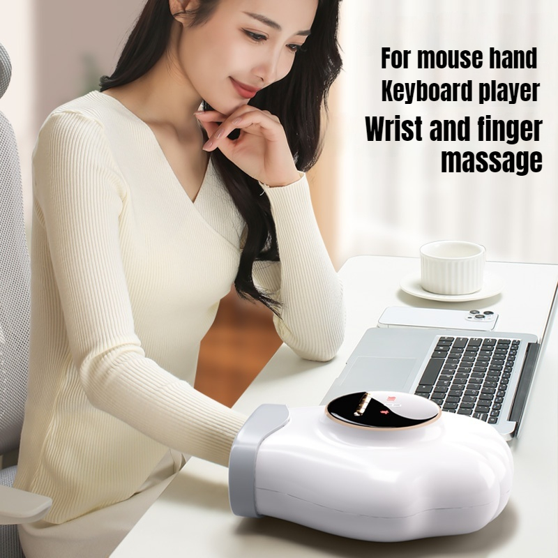 Hot Compress Air Pressure Hand Massager, Relieves Hand Fatigue, Air Wave Push Massage Home Massager