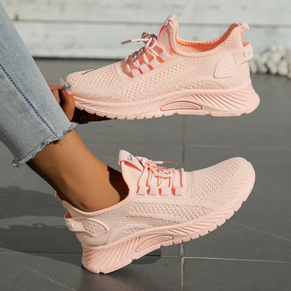 Women Shoes Casual Sneaker, New Fashion Leisure Sports, Cross-Border Factory Wholesale Trend Fly Weaving Single Shoes