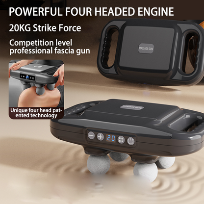 Professional Grade, Fascia Gun, Wireless Waist Back Massager, Four Head Muscle Relaxation Massage, Deep High Frequency