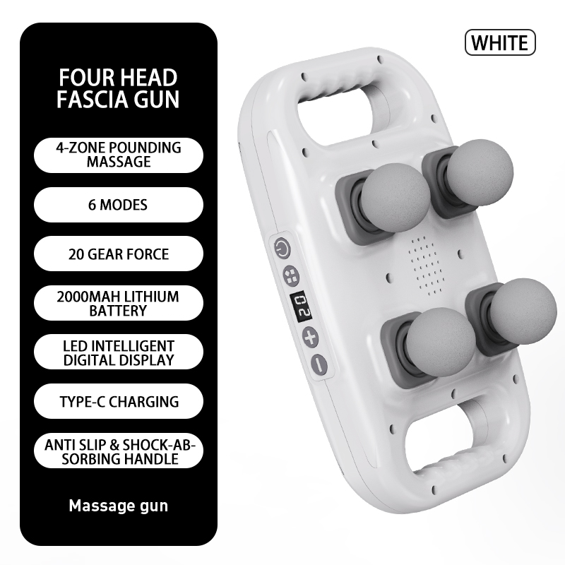 Professional Grade, Fascia Gun, Wireless Waist Back Massager, Four Head Muscle Relaxation Massage, Deep High Frequency