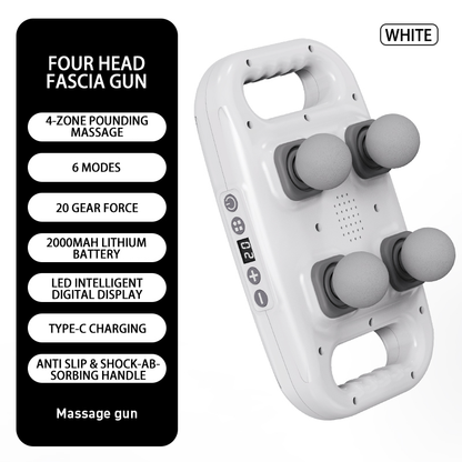 Professional Grade, Fascia Gun, Wireless Waist Back Massager, Four Head Muscle Relaxation Massage, Deep High Frequency