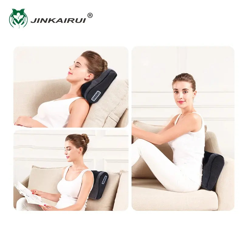 3D Deep Tissue Kneading, Shiatsu Back and Neck Massager with Heat, Electric Massage Pillow for Chair, Car, Shoulders