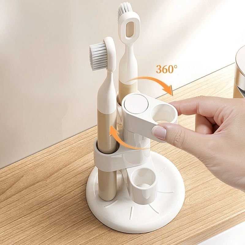 Rotating Toothbrush  Makeup Brush Holder 1