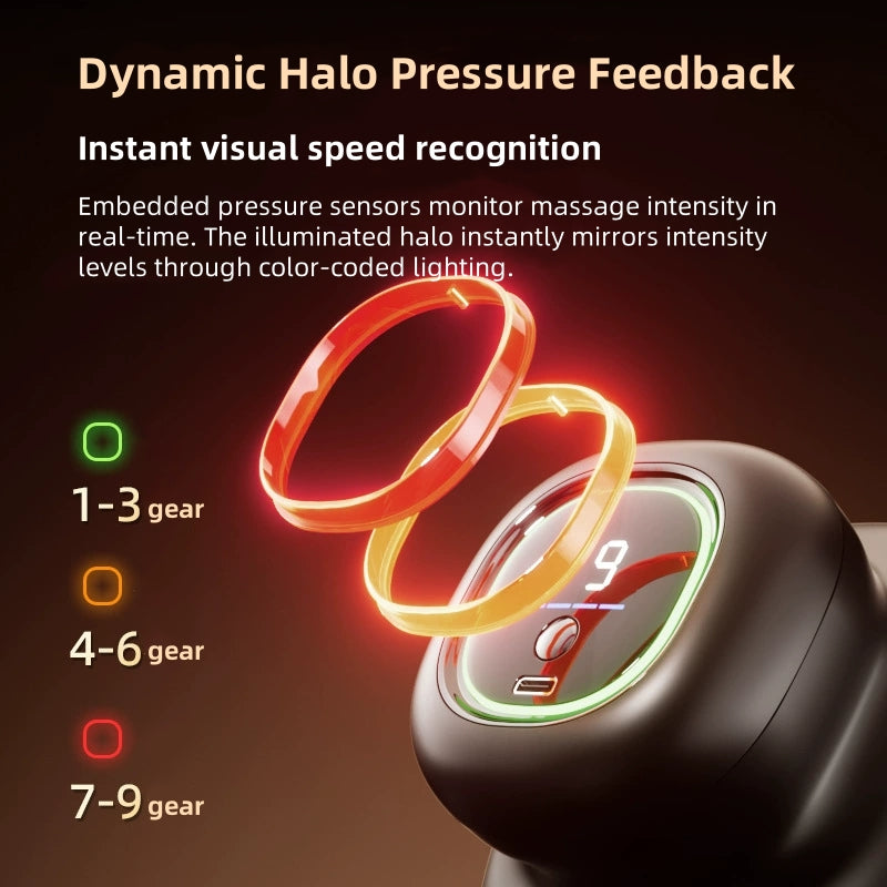 Deep Tissue Body Massager Professional 4 Heads Handheld Fascia Gun Electric Portable Muscle Massage 4