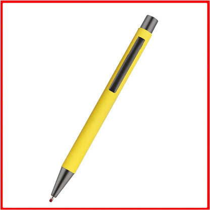 Custom Logo Pen 50pcs Metal Ballpoint Pen With Rubber Texture Grip Laser Engraving For Advertising  4