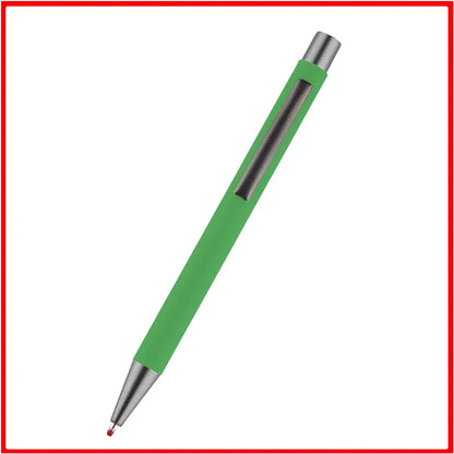 Custom Logo Pen 50pcs Metal Ballpoint Pen With Rubber Texture Grip Laser Engraving For Advertising  10