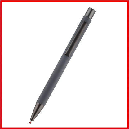 Custom Logo Pen 50pcs Metal Ballpoint Pen With Rubber Texture Grip Laser Engraving For Advertising  11