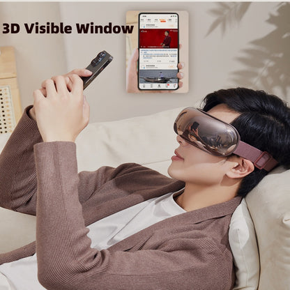 Air Pressure Eye Massager, English Visual Heat Compress, Bluetooth Music Eye Protection Device for Relaxation