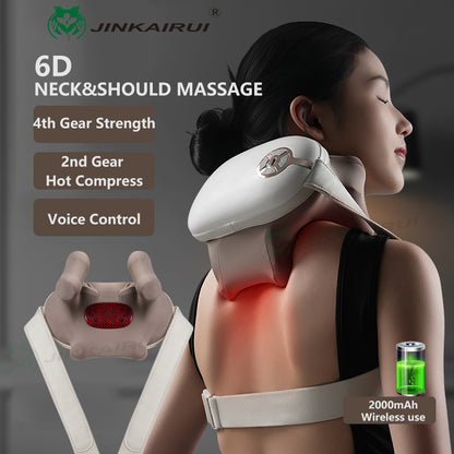Home Hot Compress Massager, Fully Automatic Cervical Neck & Shoulder Massager