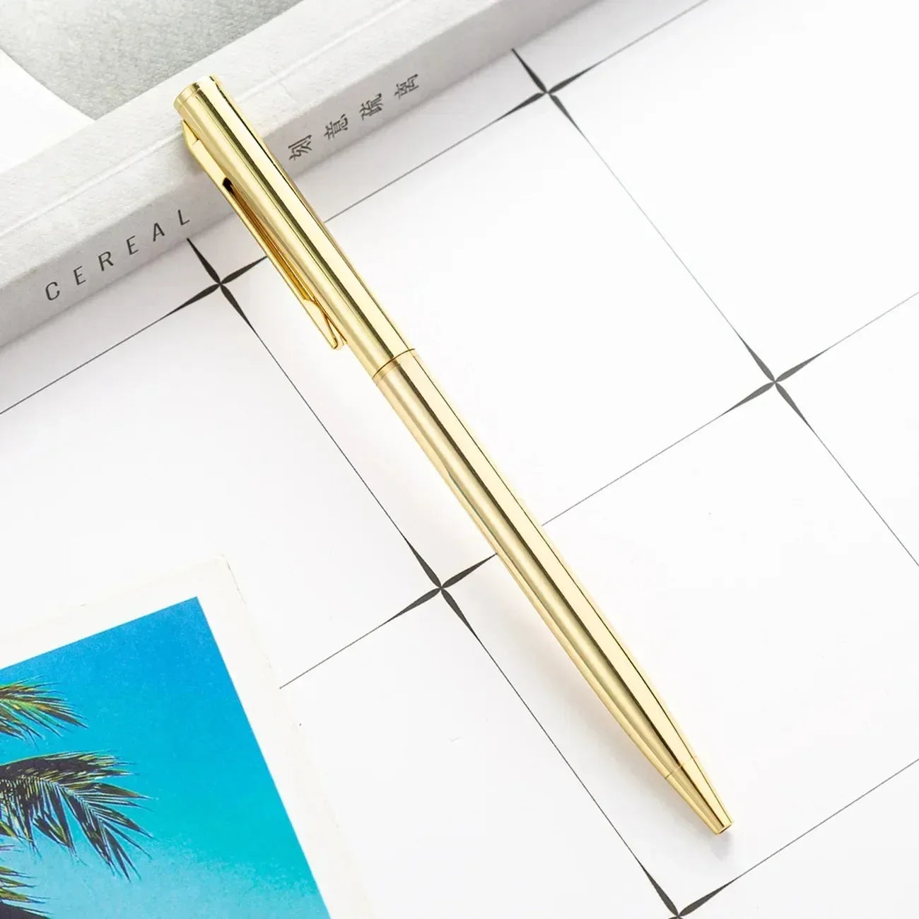 Custom Rose Gold Pens Slim Metal Ballpoint Pens With Engraved Name Or Logo Ideal For School Office