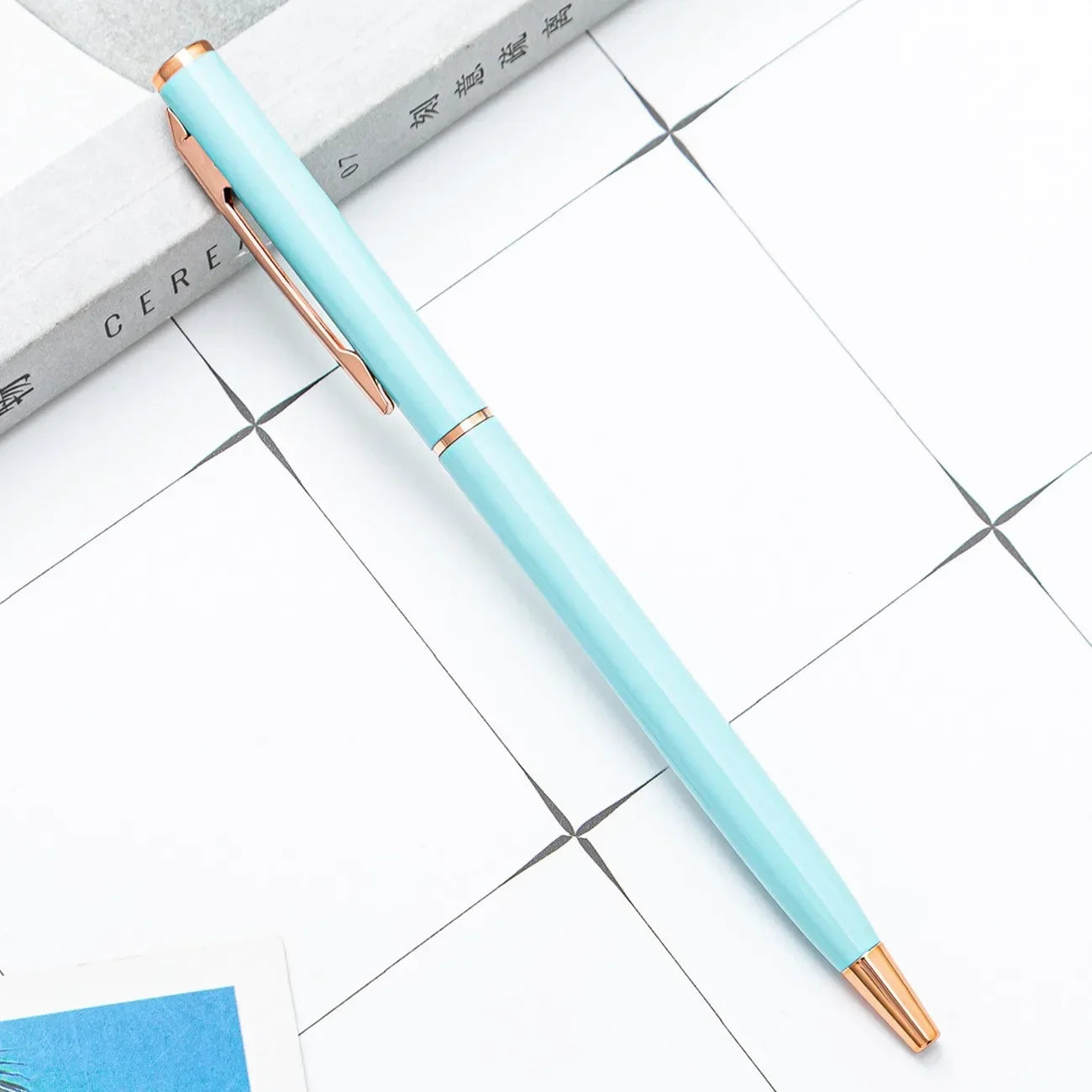Custom Rose Gold Pens Slim Metal Ballpoint Pens With Engraved Name Or Logo Ideal For School Office