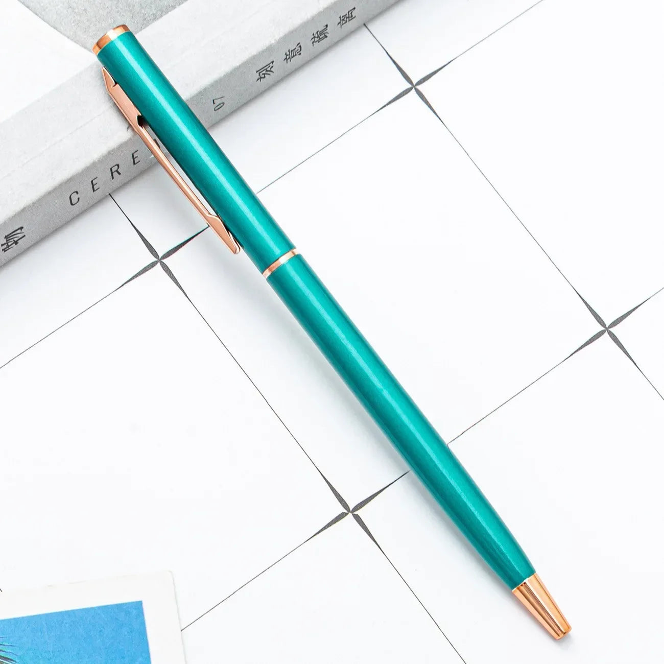 Custom Rose Gold Pens Slim Metal Ballpoint Pens With Engraved Name Or Logo Ideal For School Office