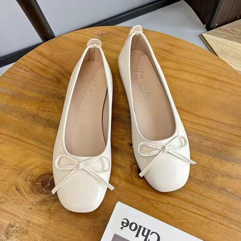 Spring Summer New Arrival Evening Breeze Flats, Elegant Bow-Knot Commuter Versatile Single Shoes