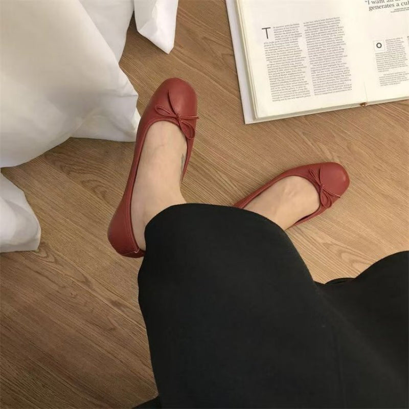 Spring Summer New Arrival Evening Breeze Flats, Elegant Bow-Knot Commuter Versatile Single Shoes