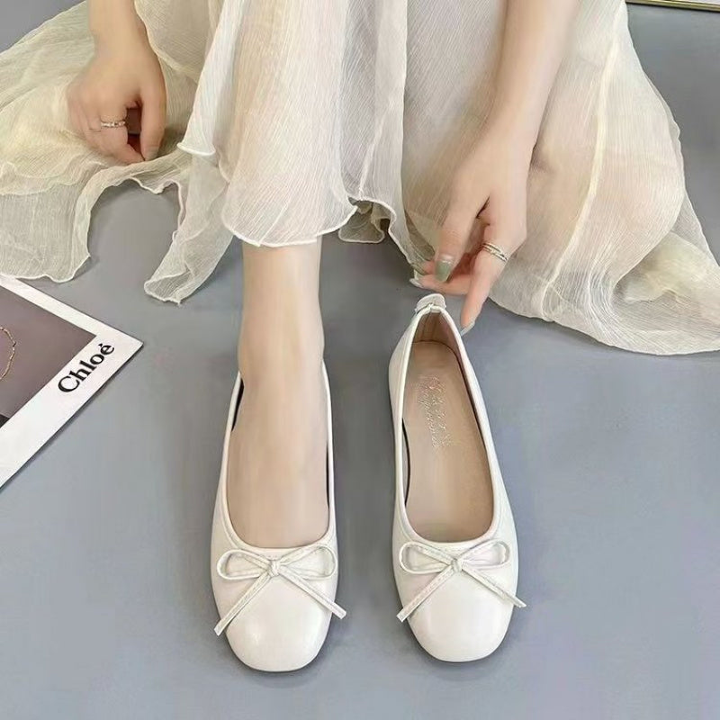 Spring Summer New Arrival Evening Breeze Flats, Elegant Bow-Knot Commuter Versatile Single Shoes
