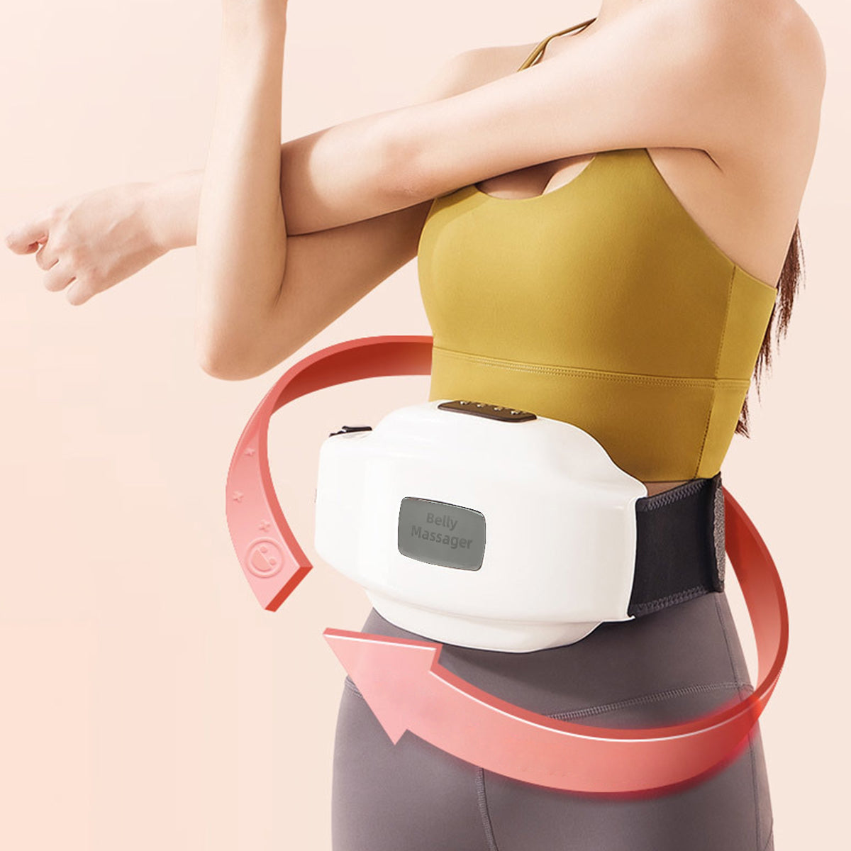 Abdominal Massager, Portable Charging Device, Hot Compress, Stomach Massager, Comfort Relief