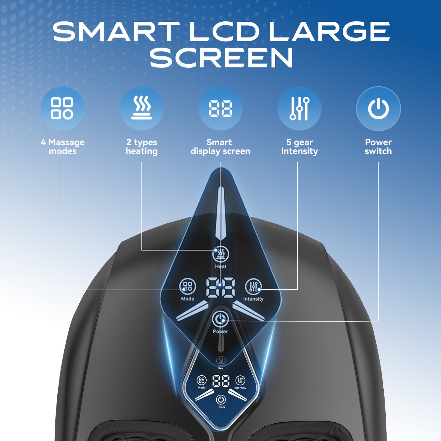 Deep Kneading Shiatsu Feet Massage Machine Electric Foot Massager With Heat Airbag Compression Reli 3