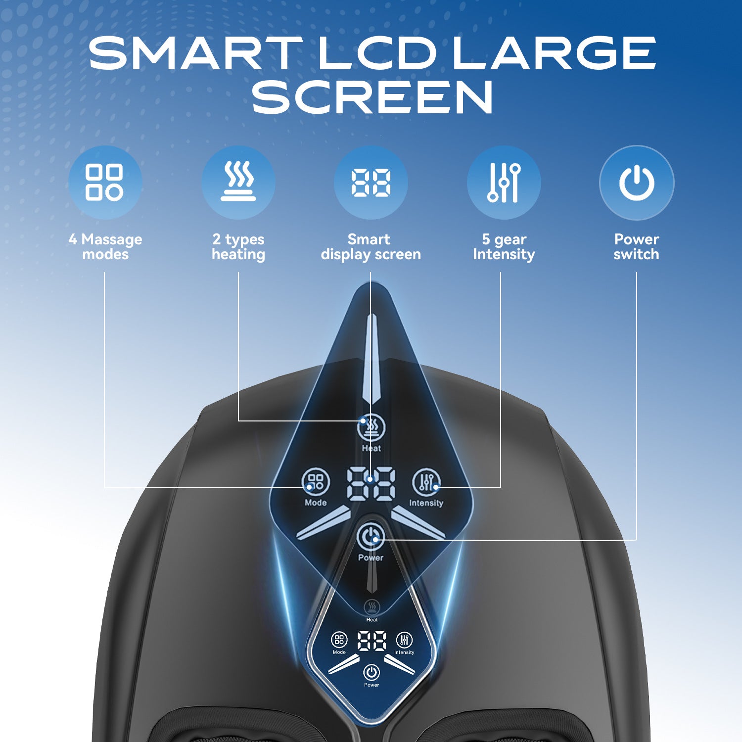 Deep Kneading Shiatsu Feet Massage Machine Electric Foot Massager With Heat Airbag Compression Reli 3