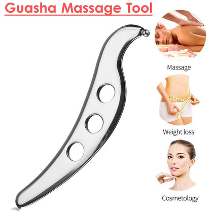 Manual Massage Stainless Steel Gua Sha Tool, Physical Therapy Scraping Board, Pain Relief, Tissue Mobilization