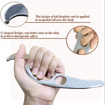 Manual Massage Stainless Steel Gua Sha Tool, Physical Therapy Scraping Board, Pain Relief, Tissue Mobilization
