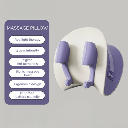 Rechargeable 6D Ergonomic Neck and Shoulder Massager, Foreverlily Neck Cervical Massage Pillow, Knead Waist Leg
