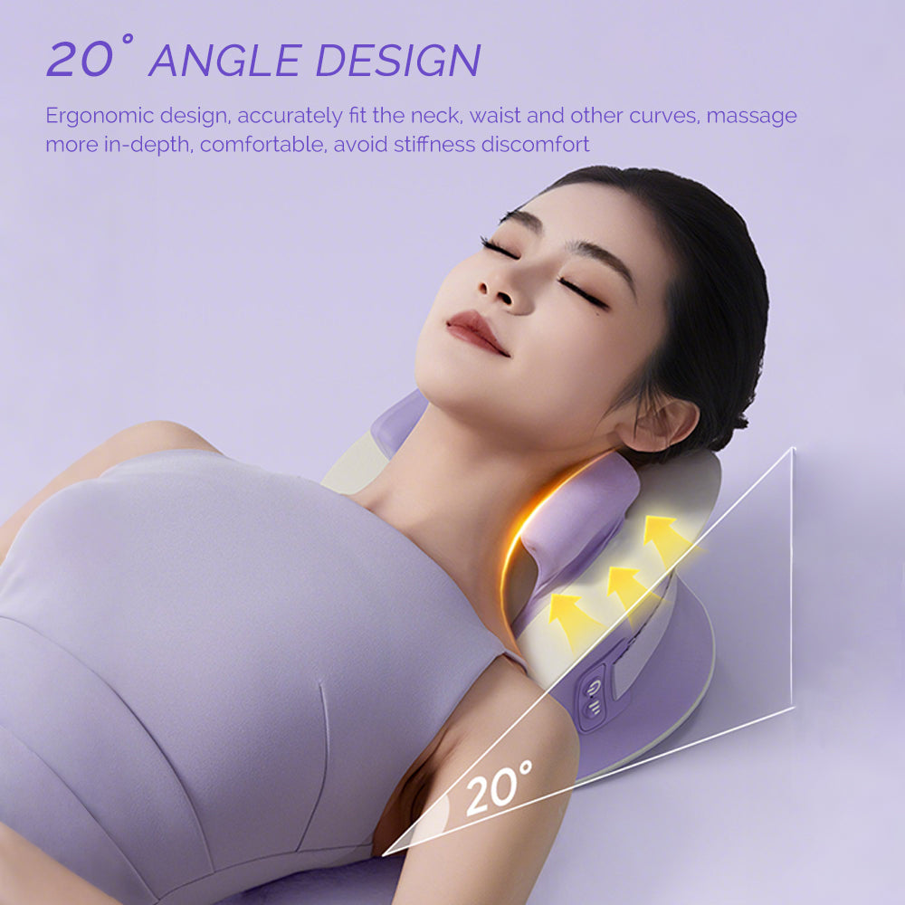 Rechargeable 6D Ergonomic Neck and Shoulder Massager, Foreverlily Neck Cervical Massage Pillow, Knead Waist Leg