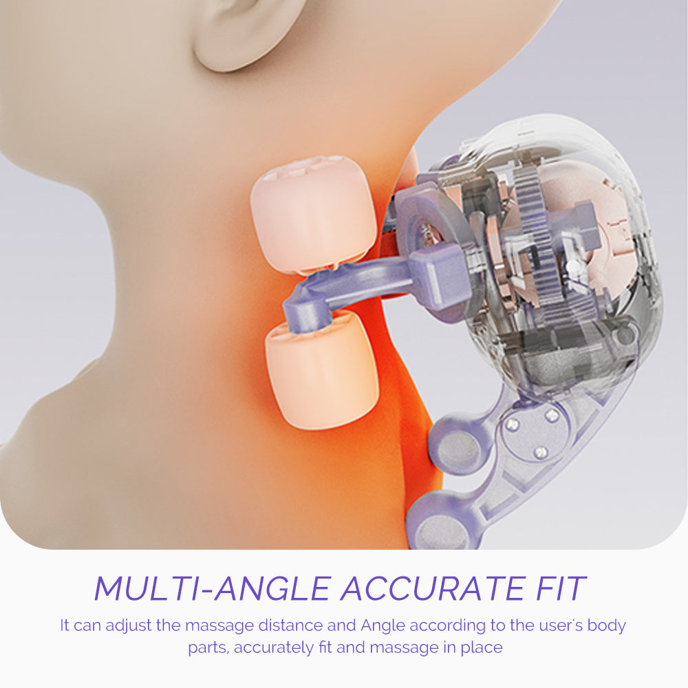 Rechargeable 6D Ergonomic Neck and Shoulder Massager, Foreverlily Neck Cervical Massage Pillow, Knead Waist Leg