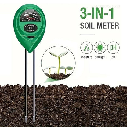 3 in 1 Soil pH Moisture Light Sensor Meter