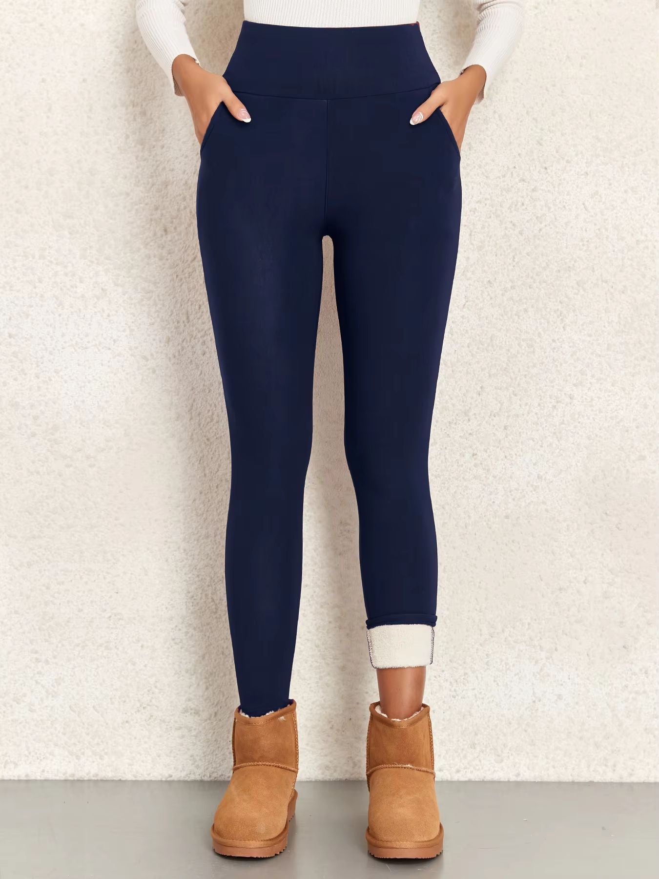 UltraWarm Velvet Winter Leggings With Pockets  High Waist Thick Thermal Pants For Women 2