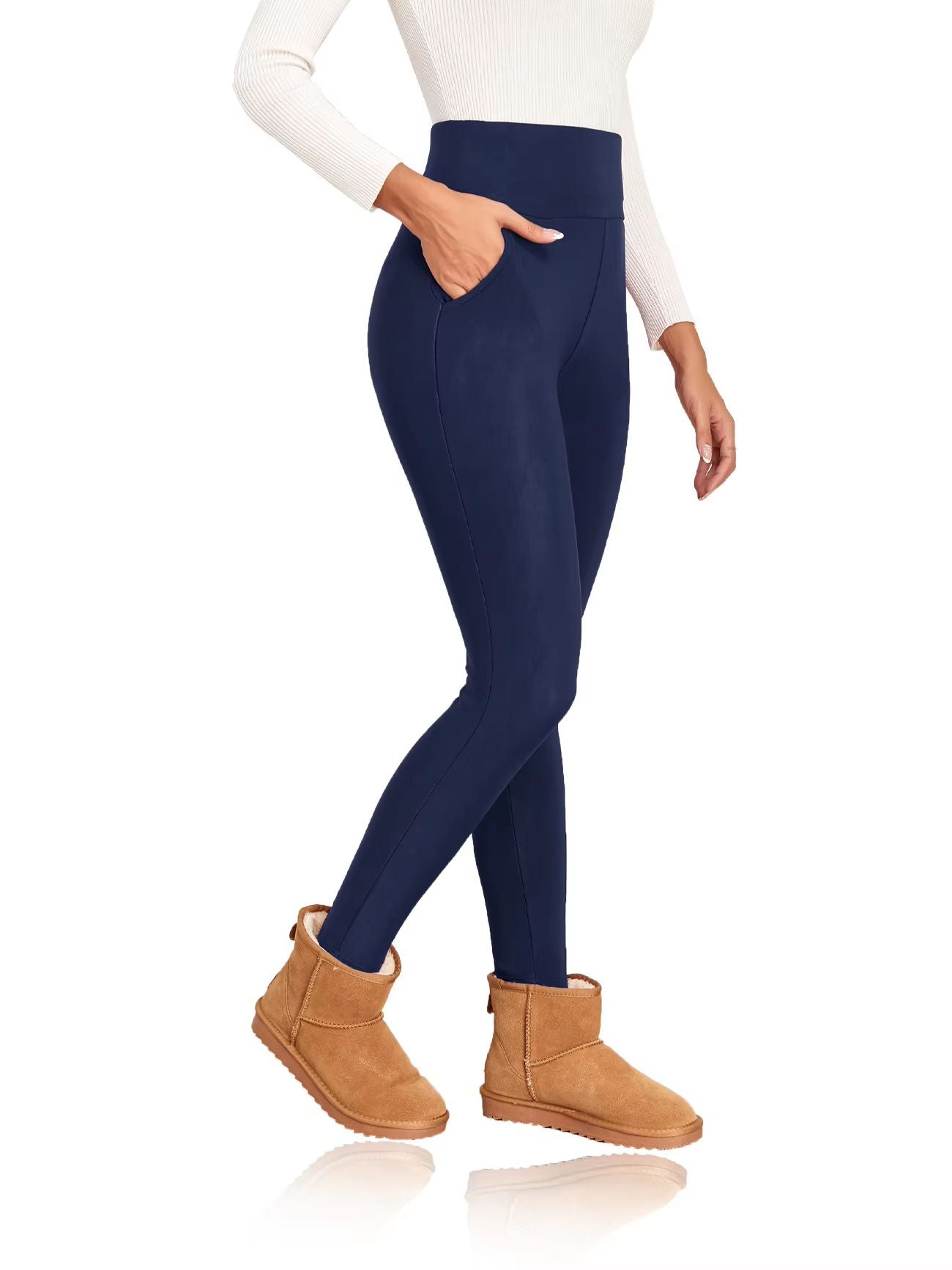 UltraWarm Velvet Winter Leggings With Pockets  High Waist Thick Thermal Pants For Women 7