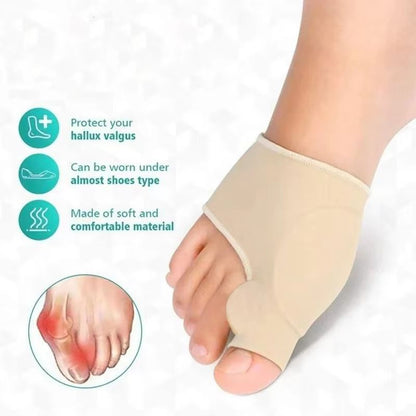 ComfortFit Bunion Corrector Toe Separator Sleeve  Big Toe Straightener  Protector For Pain Relief A 1