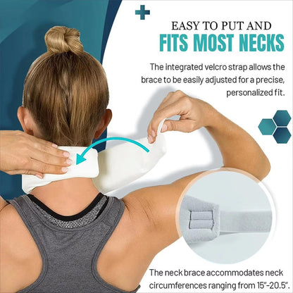 Soft Foam Neck Brace Support  Adjustable Cervical Collar With Replacement Cover For Pain Relief  Tr 1
