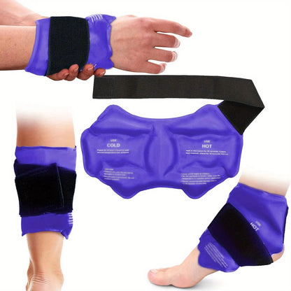 Hot & Cold Ankle Brace Ice Pack Wrap – Reusable Gel Therapy Support for Pain Relief, Sprains & Sports Injuries