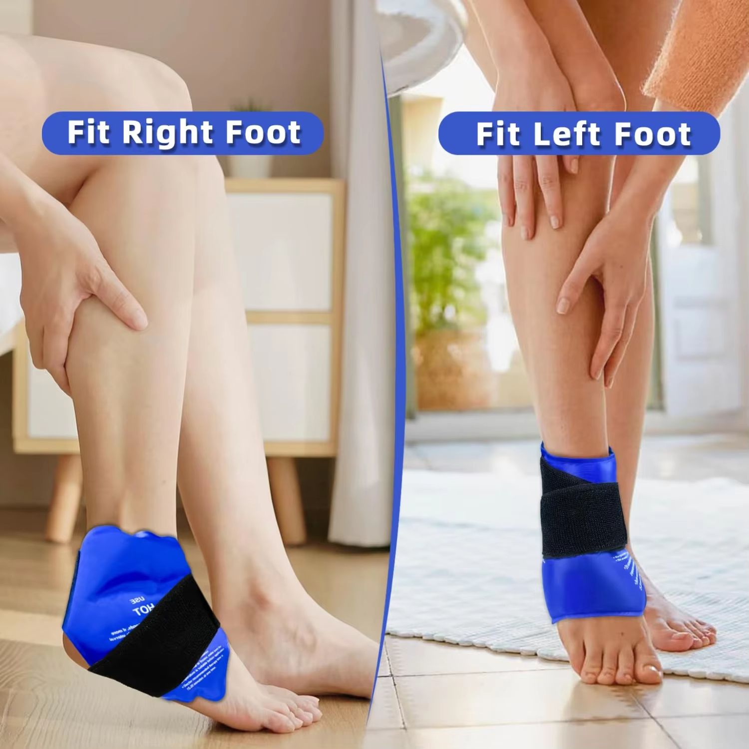 Hot  Cold Ankle Brace Ice Pack Wrap  Reusable Gel Therapy Support For Pain Relief Sprains  Sports I 4