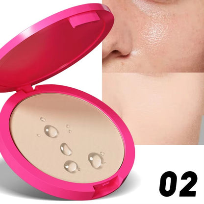 Natural Matte Pressed Powder  Oil Control Brightening Face Base Foundation  Compact Concealer 8