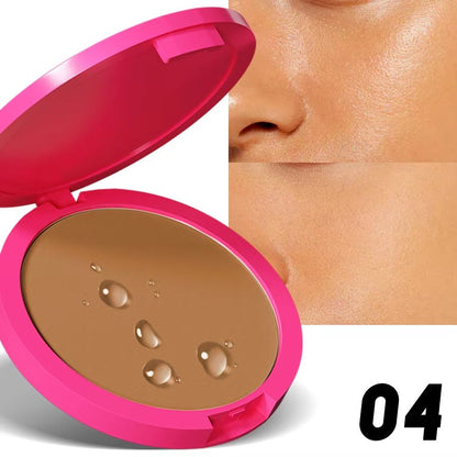 Natural Matte Pressed Powder  Oil Control Brightening Face Base Foundation  Compact Concealer 10