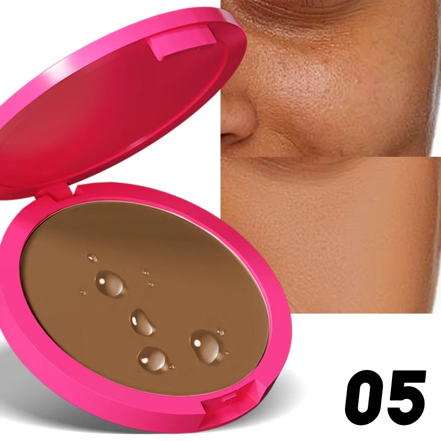 Natural Matte Pressed Powder  Oil Control Brightening Face Base Foundation  Compact Concealer 11
