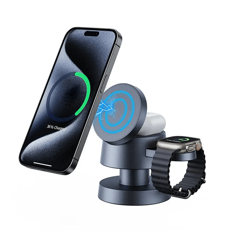 Mushroom Lamp Wireless Charger 4 In 1 Magnetic Night Light Charging Station 2
