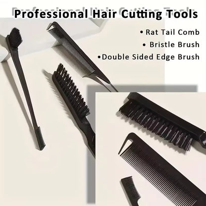 Boar Bristle Slick Back Hair Brush  Sleek Ponytail Bun  Flyaway Smoothing Tool For Edges And Baby H 4