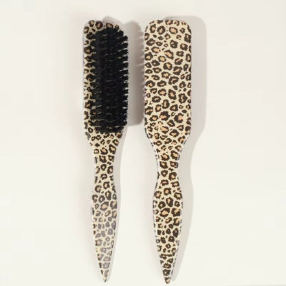 Boar Bristle Slick Back Hair Brush  Sleek Ponytail Bun  Flyaway Smoothing Tool For Edges And Baby H 8