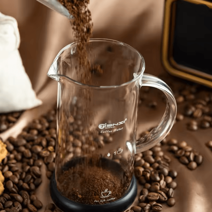 Gianxi French Press Coffee Maker Stainless Steel Glass Coffee Pot 2